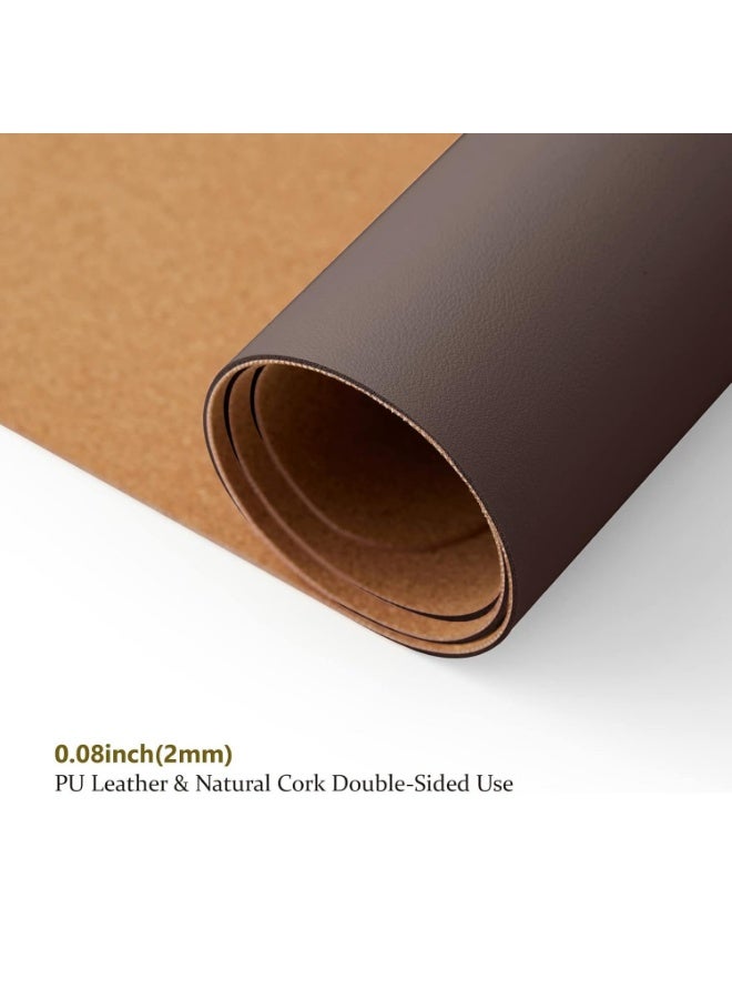 WinCheer Large Desk Pad, Non-Slip PU Leather Desk Mouse Pad Waterproof Desk Pad Protector, Dual-Side Use Desk Writing Mat for Office Home, 80cm x 40cm - Image 2
