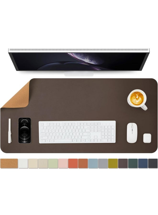 WinCheer Large Desk Pad, Non-Slip PU Leather Desk Mouse Pad Waterproof Desk Pad Protector, Dual-Side Use Desk Writing Mat for Office Home, 80cm x 40cm - Image 1