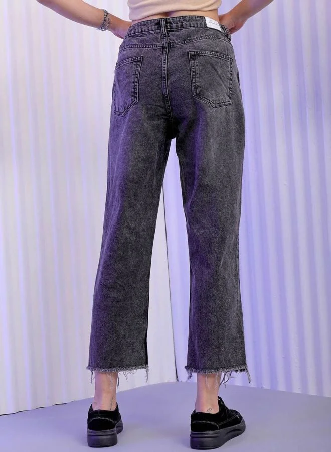 Freehand Women Straight Fit Solid High Rise Jeans