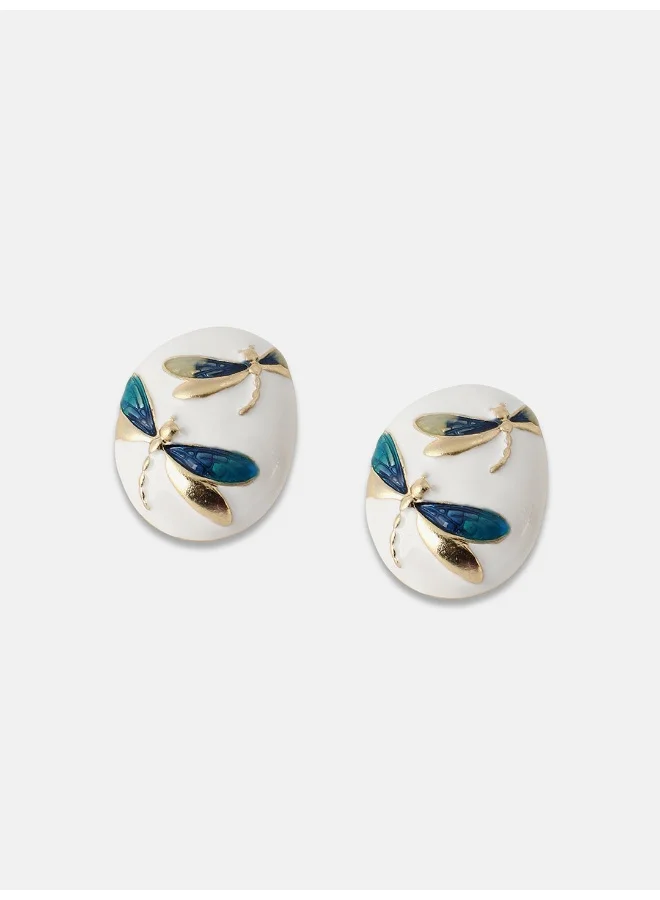 SOHI Dragonfly Artificial Stud Earring Jewellery