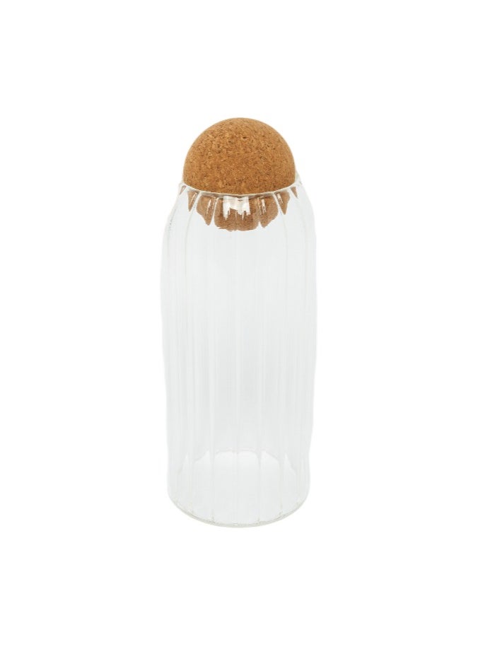 Prickly Pear Ribbed Large Glass Storage Jar  - Image 5