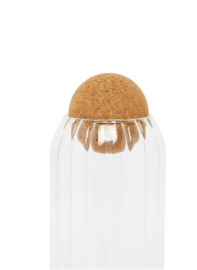 Prickly Pear Ribbed Large Glass Storage Jar  - Image 3