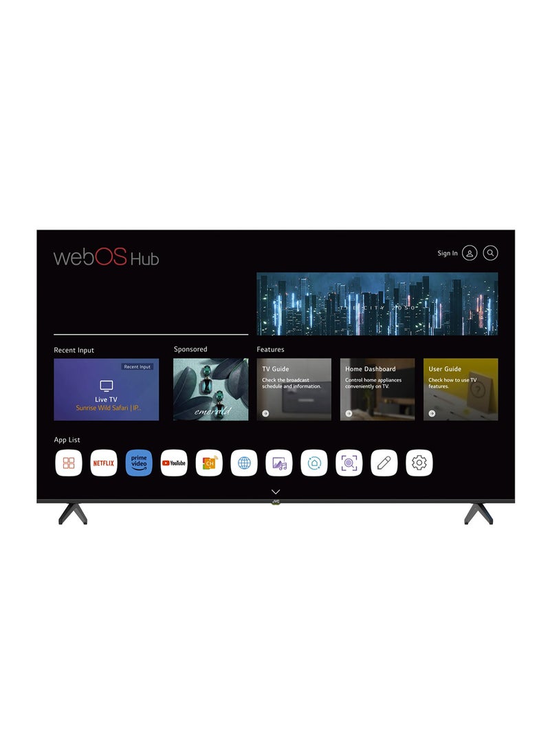 جي في سي تلفزيون ذكي 55 بوصة QLED 4K UHD WebOS ذكي مع بلوتوث وجهاز تحكم عن بعد سحري وموديل Dolby Audio-2024 - Image 1