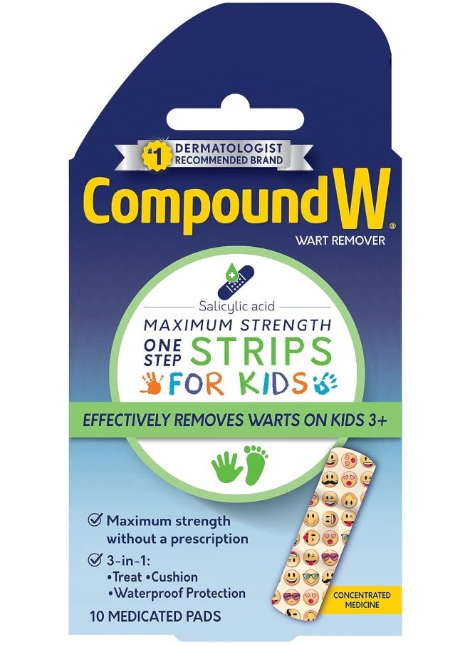 Compound W Compound W One Step Medicated Strips for Kids - Wart Removal, 10 Count  - Image 1