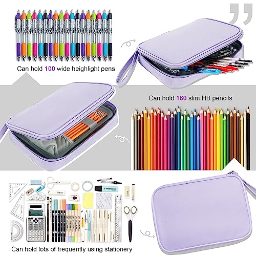 Zannaki Big Capacity Storage Pouch Marker Pen Pencil Case Simple Stationery Bag Box Art Tool & Sketch Storage Boxes for Bullet Journal Middle High School Office College Student Girl Women Adult Teen - Image 2