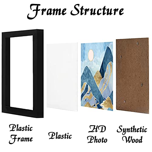 keibiubu Black Picture Frame, 20x20 Picture Frame for Square Photo Poster Canvas Certificate Document Display Horizontally or Vertically High Transparent Wall Gallery(Size 20 x 20 inches) - Image 2