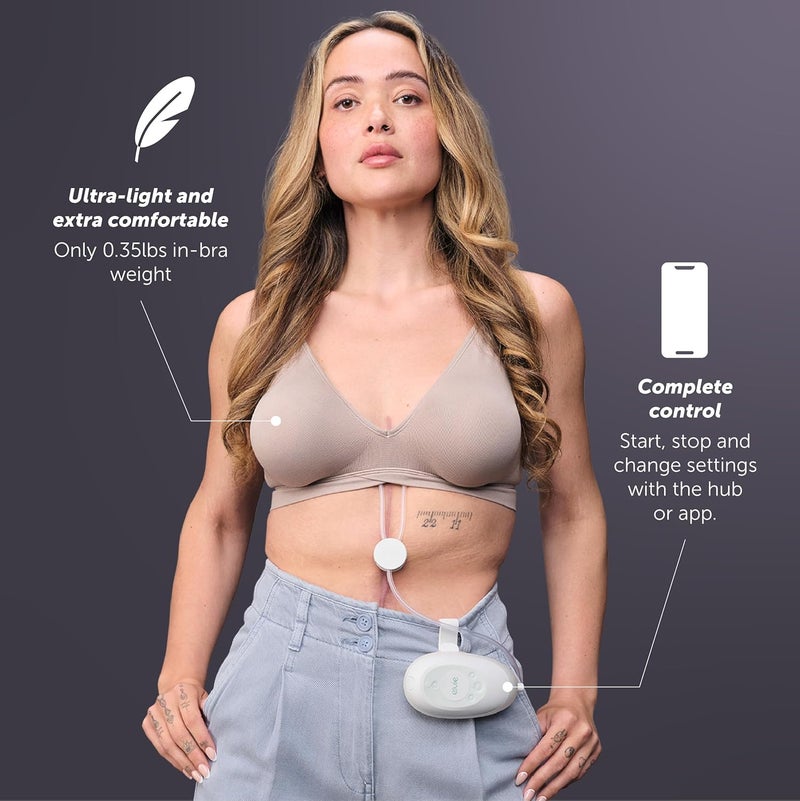 Elvie Stride 2 HospitalGrade AppControlled Double Breast Pump  HandsFree Wearable UltraQuiet  Electric with 10Settings  Rechargeable - Image 5