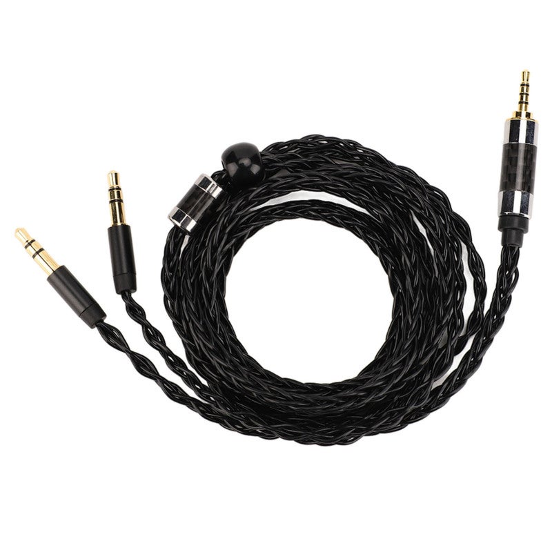 Headphone Cable Replacement 2.5mm Balanced To Dual 3.5mm Gold Plated Plugs Silver Plated - Eliminates Skin Effect 8 Core Balanced Headset Cable For MDR Z7 Z1R - Image 1