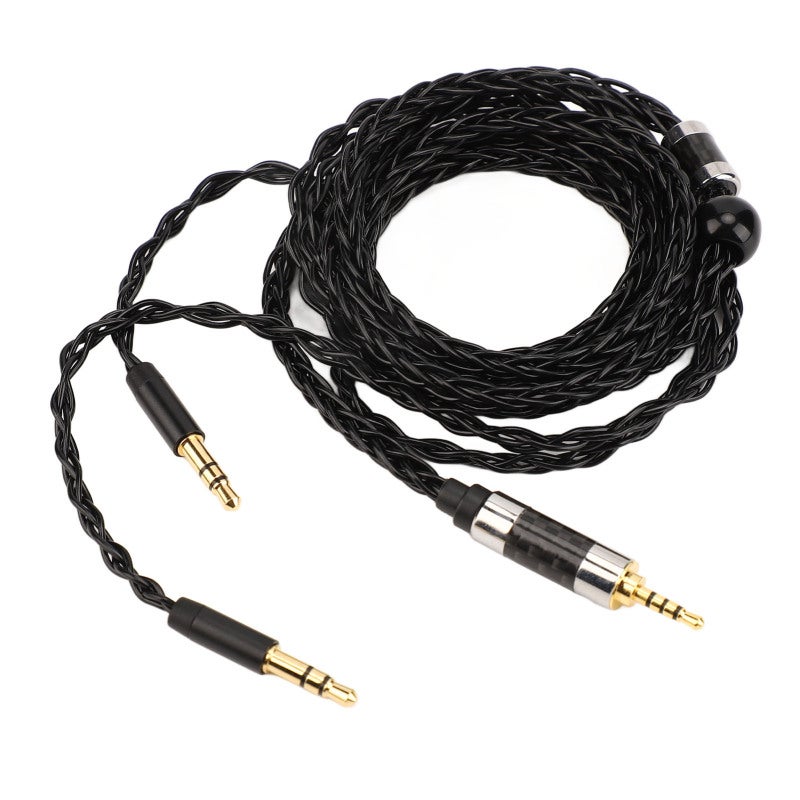 Headphone Cable Replacement 2.5mm Balanced To Dual 3.5mm Gold Plated Plugs Silver Plated - Eliminates Skin Effect 8 Core Balanced Headset Cable For MDR Z7 Z1R - Image 3