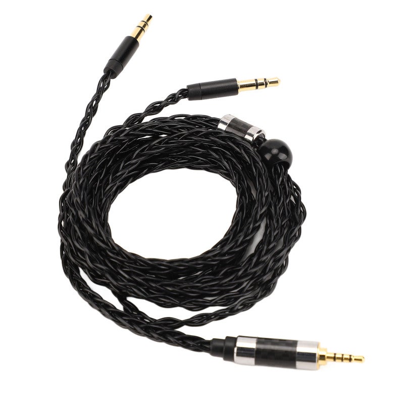 Headphone Cable Replacement 2.5mm Balanced To Dual 3.5mm Gold Plated Plugs Silver Plated - Eliminates Skin Effect 8 Core Balanced Headset Cable For MDR Z7 Z1R - Image 2