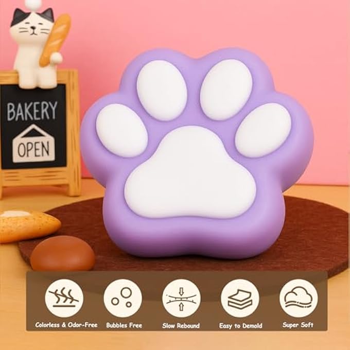 GDDP Squishy Making Kit, 18oz DIY Liquid Slilicone Squishy Kit, Liquid Silicone 1:1 AB Ratio Epoxy Resin Mix with 3 Molds(Cat Claw, Cheese, Rabbit) - Image 4