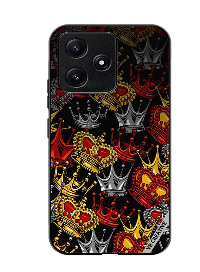 VR CREATIVE Protective Case Cover For Xiaomi Poco M6 Pro 5G King And Queen Design Multicolour - Image 1