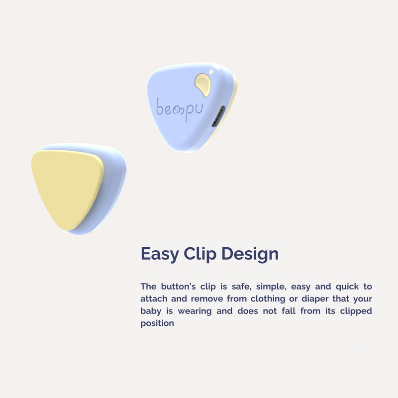 Bempu جهاز مراقبة حركة السرة للأطفال لراحة البال مع اهتزاز لطيف، تنبيهات عبر التطبيق، مشبك سهل، تصميم محمول وآمن للأطفال (أزرق) - Image 5