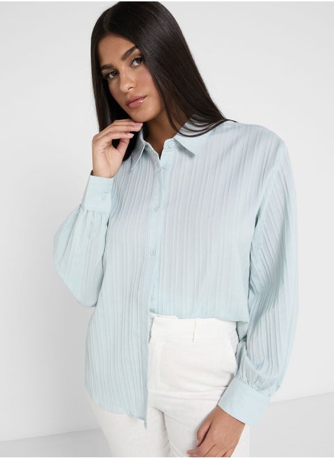 Textured Button Down Shirt