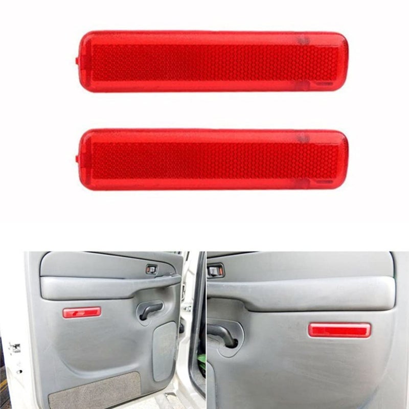 Car Left Right Door Reflector Rear Door Trim Panel Reflectors 15183155 15183156 Fit for 20032007 Chevy Avalanche Suburban GMC Yukon Sierra