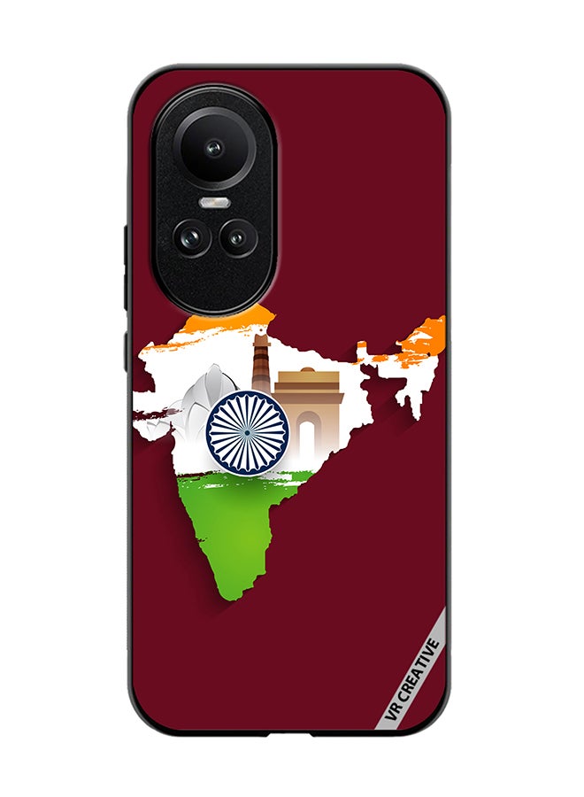 VR CREATIVE Protective Case Cover For Oppo Reno 10 Pro India Map Design Multicolour - Image 1