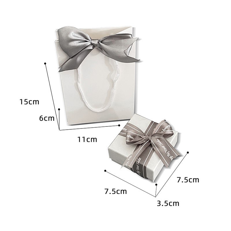 Generic Jewelry Box Earring Ring Necklace Bracelet Organizer White Gift Box Set
