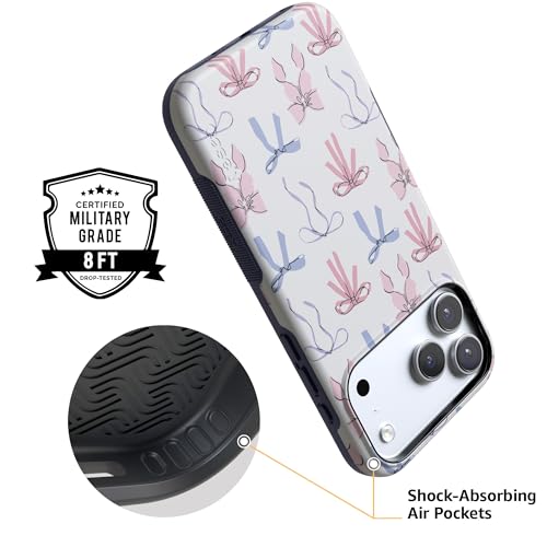 Casely iPhone 17 Pro Case | Coquette Girlie | Pastel Bows | Bold Protective Design | Compatible with MagSafe - Image 4