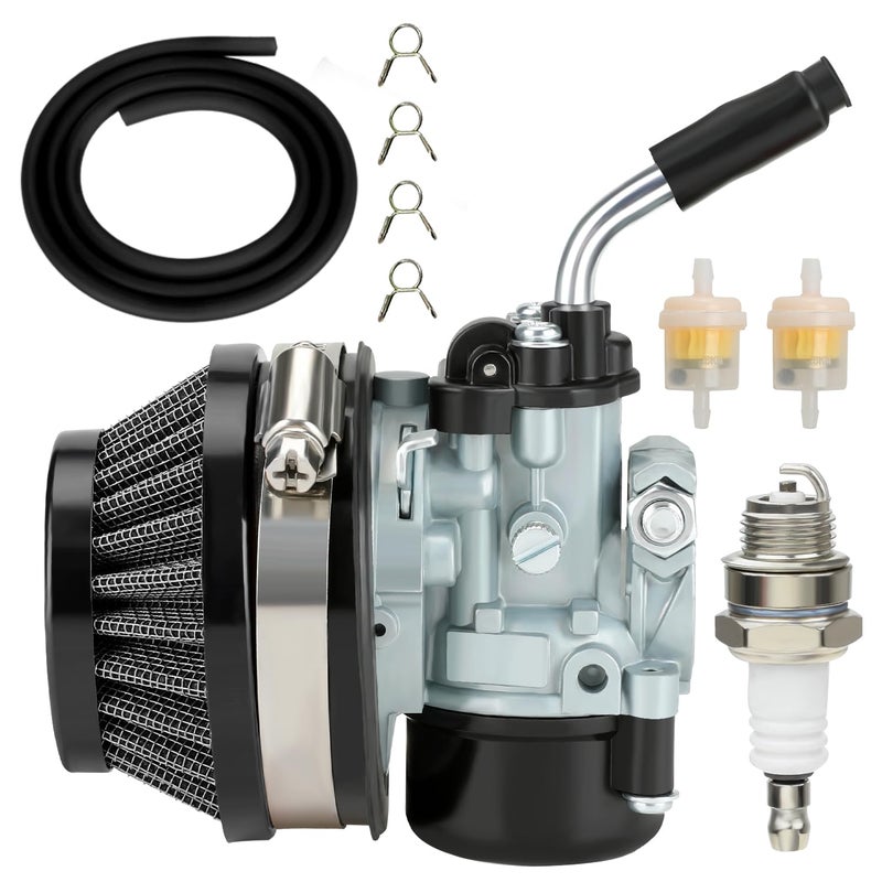 YOXUFA 2 Stroke Carburetor Assembly for 80cc 100cc 49cc 50cc 66cc Engine Gas Motor Motorized Moto Bike Motorcycle Bicycle Chinese Scooter Moped Dirt Bike Parts