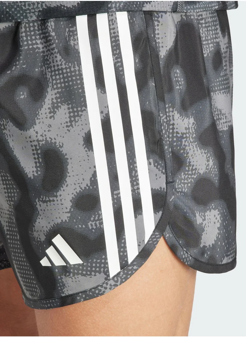 Adidas 3 Stripes Own The Run All Over Printed Shorts