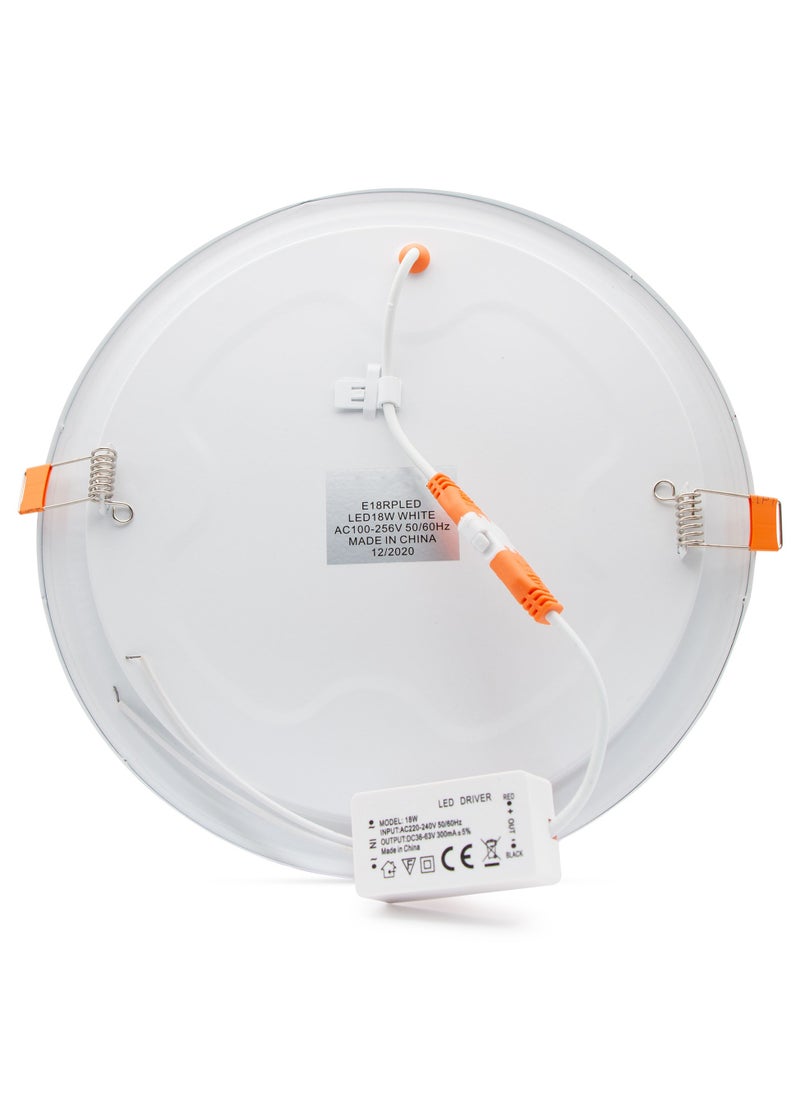 Duravel Duravel 18W LED SLIM Panel Light, Day Light-6500K, Round Recessed, Mounting 9inch Non Dimmable, AC:100-256V, IP20, Lifetime: 15000Hours  - Image 2