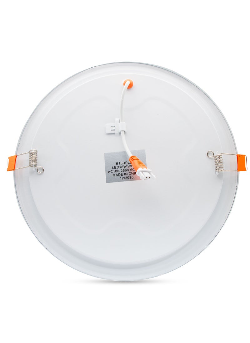 Duravel Duravel 18W LED SLIM Panel Light, Day Light-6500K, Round Recessed, Mounting 9inch Non Dimmable, AC:100-256V, IP20, Lifetime: 15000Hours  - Image 3