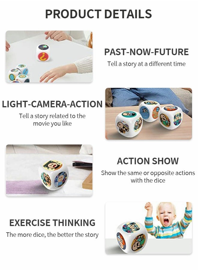 GROIC Story Cubes, Storytelling Games For Kids And Adults, Fun Family Games, Creative Kids Games, Educational Toys Thinking Logic Toys For Intellectual Development  - Image 2