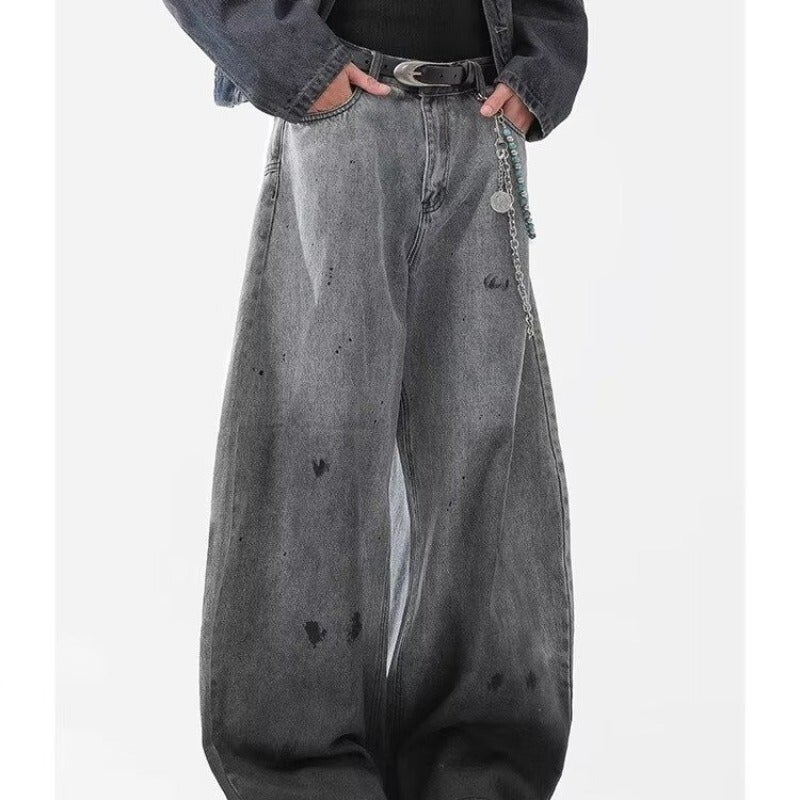 Unisex Classic Denim Jeans Loose Fit Daily Outdoor Wear - Image 2
