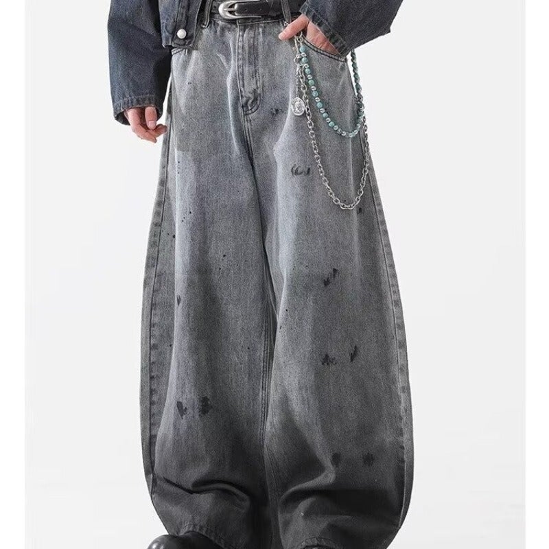 Unisex Classic Denim Jeans Loose Fit Daily Outdoor Wear - Image 1