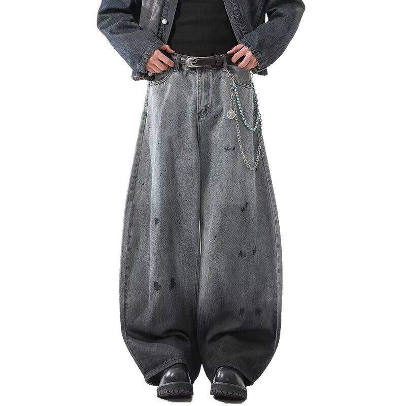 Unisex Classic Denim Jeans Loose Fit Daily Outdoor Wear - Image 5