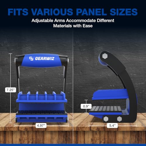 Gearwiz Panel Carrier Tool – Carry Plywood & Large Sheets up to 100 lbs – One-Handed Ergonomic Grip – Heavy-Duty Woodworking & Construction Sheet Lifter for 4x8 Panels – NOT FOR DRYWALL – 2 Pack - Image 5