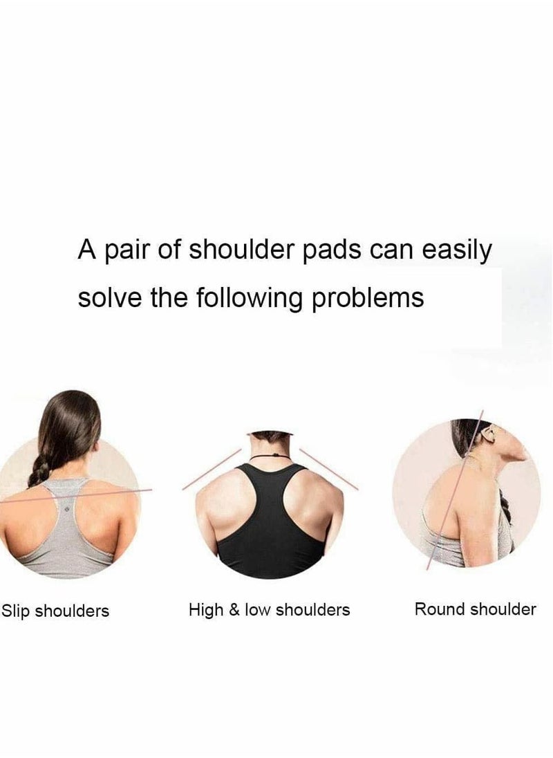 SYOSI - Silicone Shoulder Pads for Womens, Shoulder Push-up Pads, Silicone Adhesive Shoulder Pads Anti-Slip Enhancer Shoulder Pads, Shoulder Pads Invisible Breathable Reusable (1 Pairs) - Image 1
