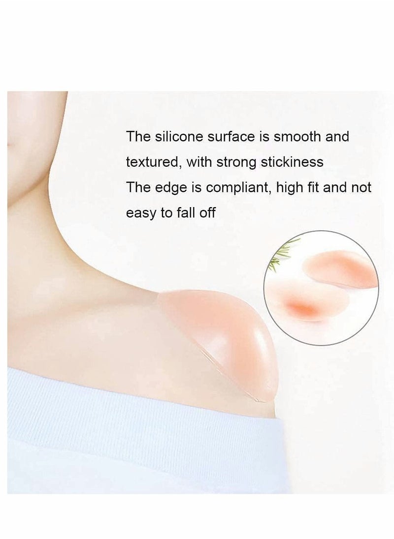 SYOSI - Silicone Shoulder Pads for Womens, Shoulder Push-up Pads, Silicone Adhesive Shoulder Pads Anti-Slip Enhancer Shoulder Pads, Shoulder Pads Invisible Breathable Reusable (1 Pairs) - Image 1