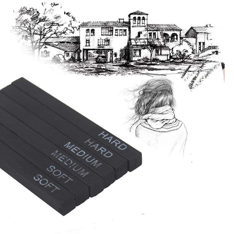 ARROLLIANT Artist Compressed Charcoal Sticks/Art Supplies Sketch Kits Tools, 6-Piece Boxed - Image 4