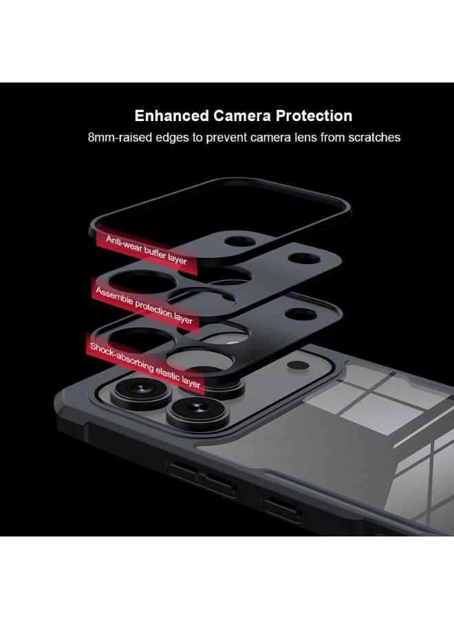 XUNDD for Honor 600 Pro Case, Camera Lens Protection Back Cover, TPU+PC Shockproof Bumper Mobile Phone Case, Anti-Yellowing Slim Fit Protective Casing - Image 3