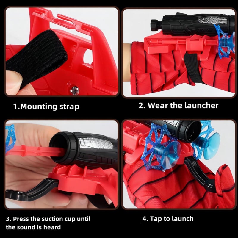 FJQZDBDSA Spiders Web Shooter ï¼ŒSpider Toys for Boys 4-6ï¼ŒBoys 6-8 Years Oldï¼ŒWrist Toys, Birthday Party Presents - Image 2