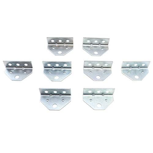 Red Hound Auto 8 Count Silver Steel Zinc Frame Mount Brackets for Boat Trailer Bunk Boards - Image 3