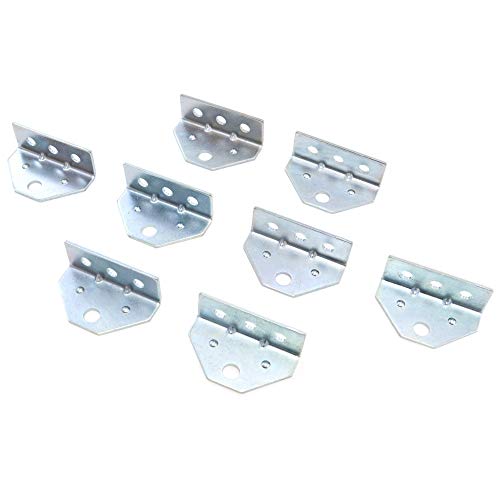 Red Hound Auto 8 Count Silver Steel Zinc Frame Mount Brackets for Boat Trailer Bunk Boards - Image 2