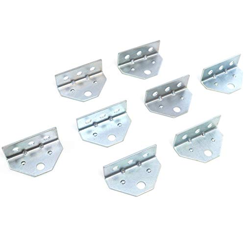 Red Hound Auto 8 Count Silver Steel Zinc Frame Mount Brackets for Boat Trailer Bunk Boards - Image 1
