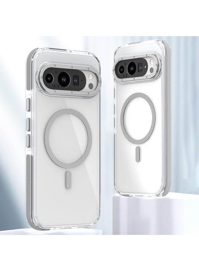 S-TOP Case For Google Pixel 9 / 9 Pro Dual-Color Clear Acrylic Hybrid TPU MagSafe Phone Case - Image 1