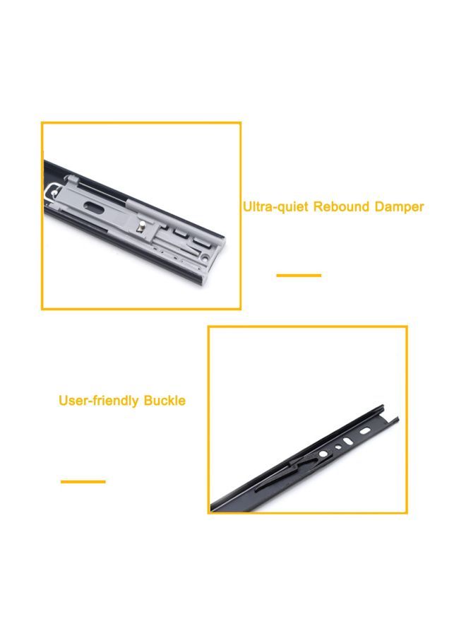NIBEMINENT 2-Piece Drawer Slides Black 10inch  - Image 5