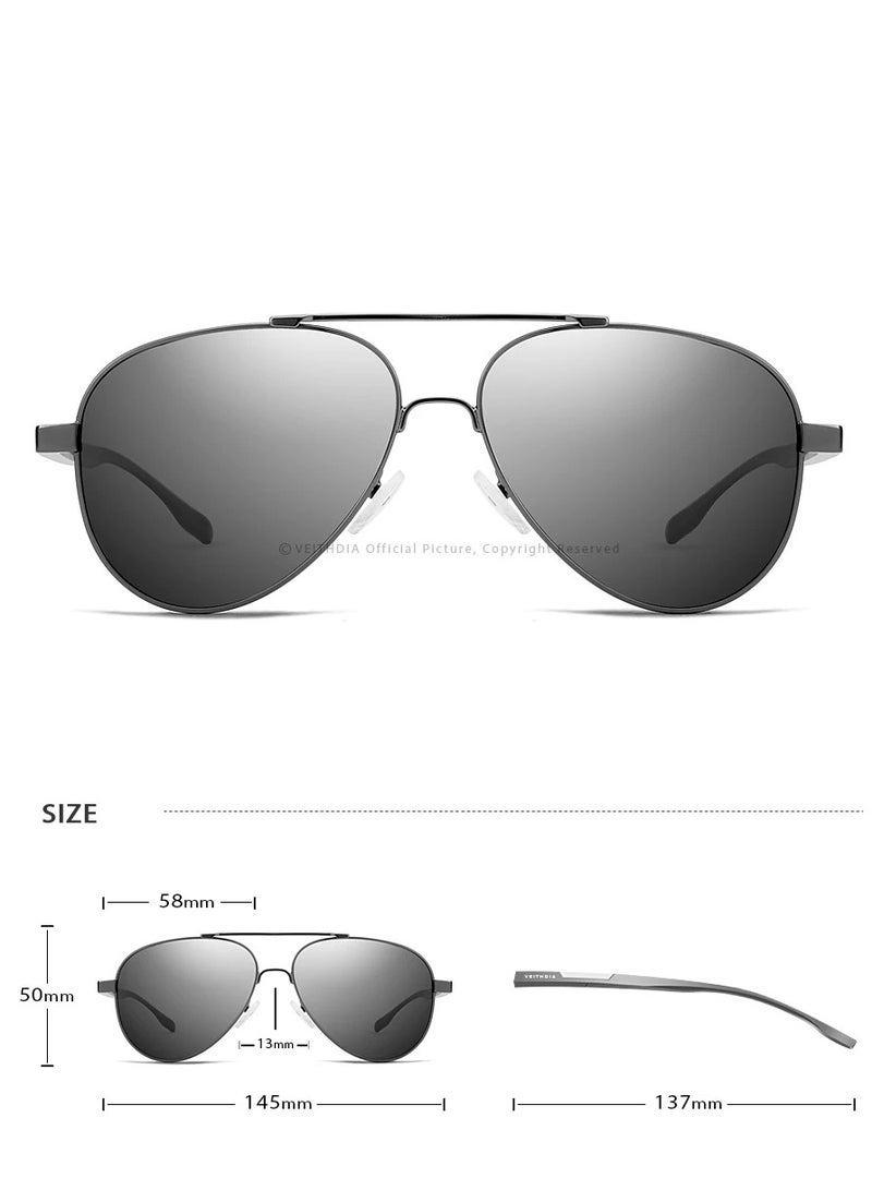 Veithdia Original VEITHDIA Sunglasses for males Polarized UV400 protection With Full Set Sun Protection Suitable for driving car Light Weight pilot style For men - Image 3