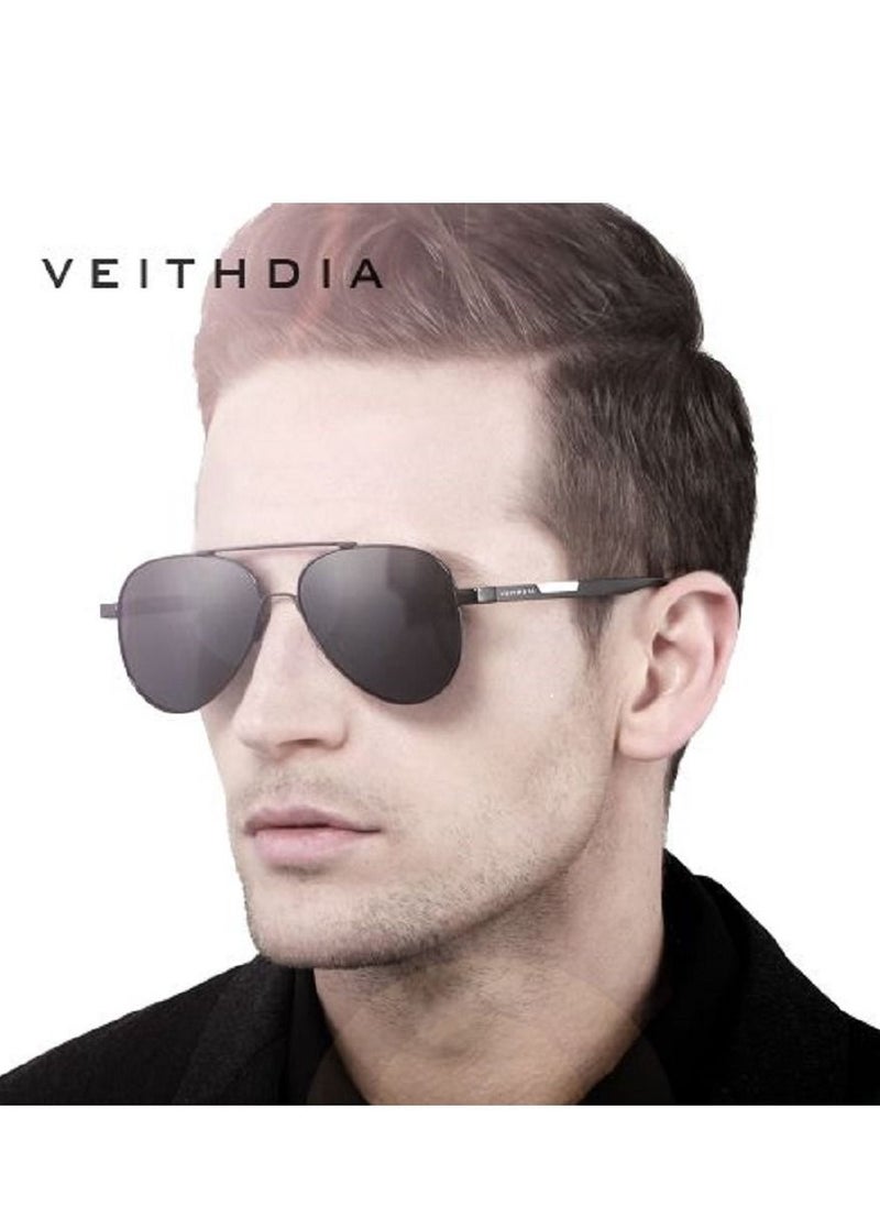 Veithdia - Original VEITHDIA Sunglasses for males Polarized UV400 protection With Full Set Sun Protection Category 3 Suitable for driving car Light Weight pilot style For men - Image 1
