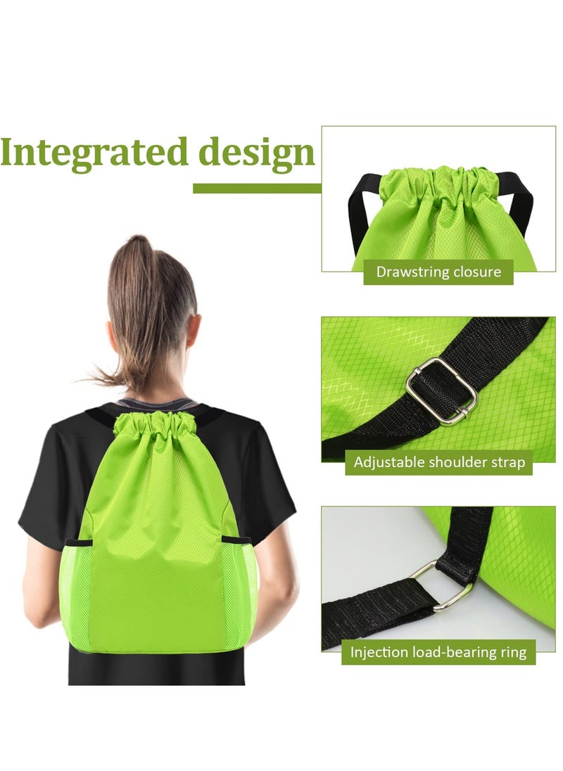 SYOSI Sports Gym Bag, Drawstring Waterproof Bags,Oxford fabric Backpack Bags for men and women, for Sports School Beach Holidays Swimming Trave, 40*48cm  - Image 2