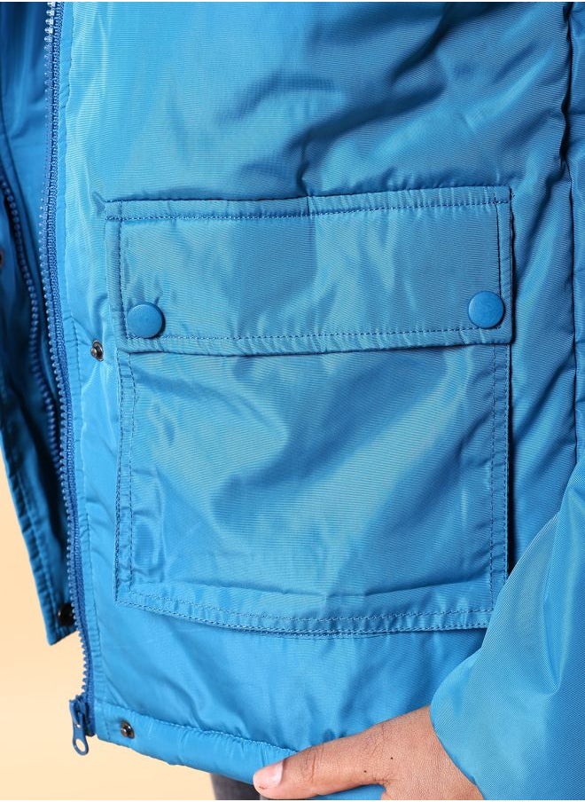 Freehand - Women Boxy Fit Solid Puffer Jacket With Detachable Hood - Image 1