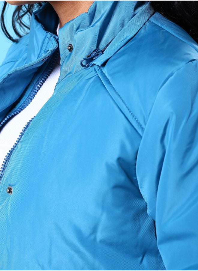 Freehand - Women Boxy Fit Solid Puffer Jacket With Detachable Hood - Image 1