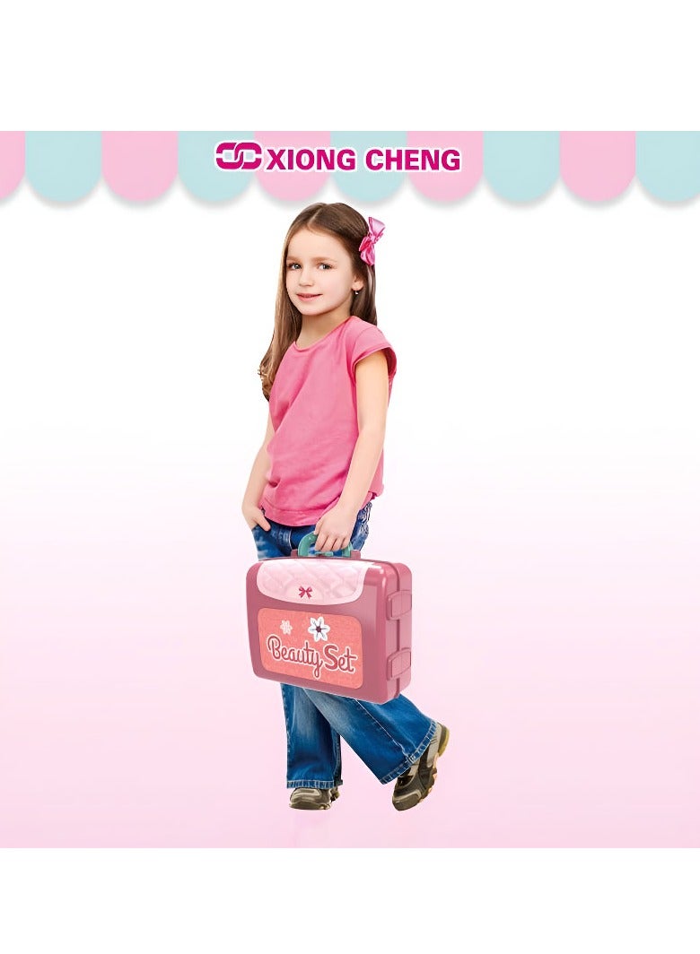 XIONG CHENG 3 in 1 Pretend Beauty Dresser Vanity Makeup Play Set for Girls  - Image 4