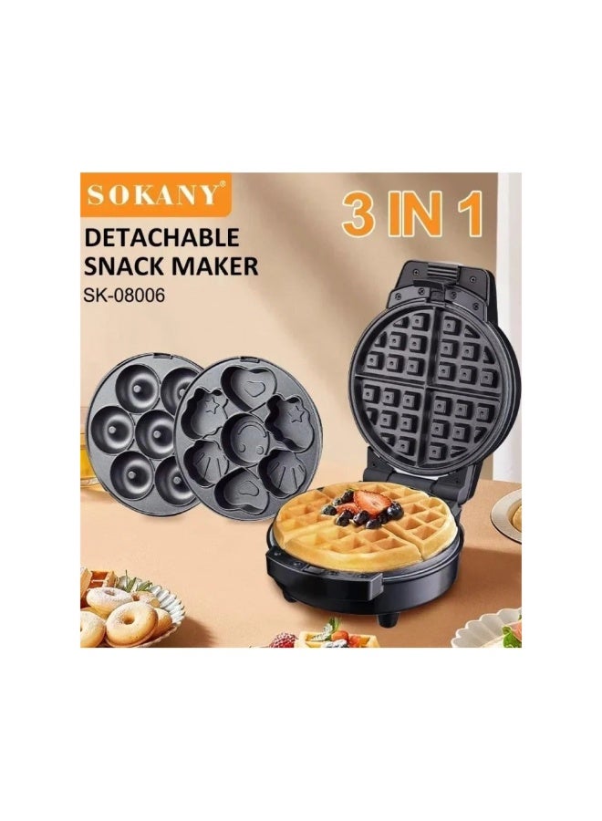 Sokany 3*1 round waffle maker, 600 watts (new) SK-08006 - Image 1