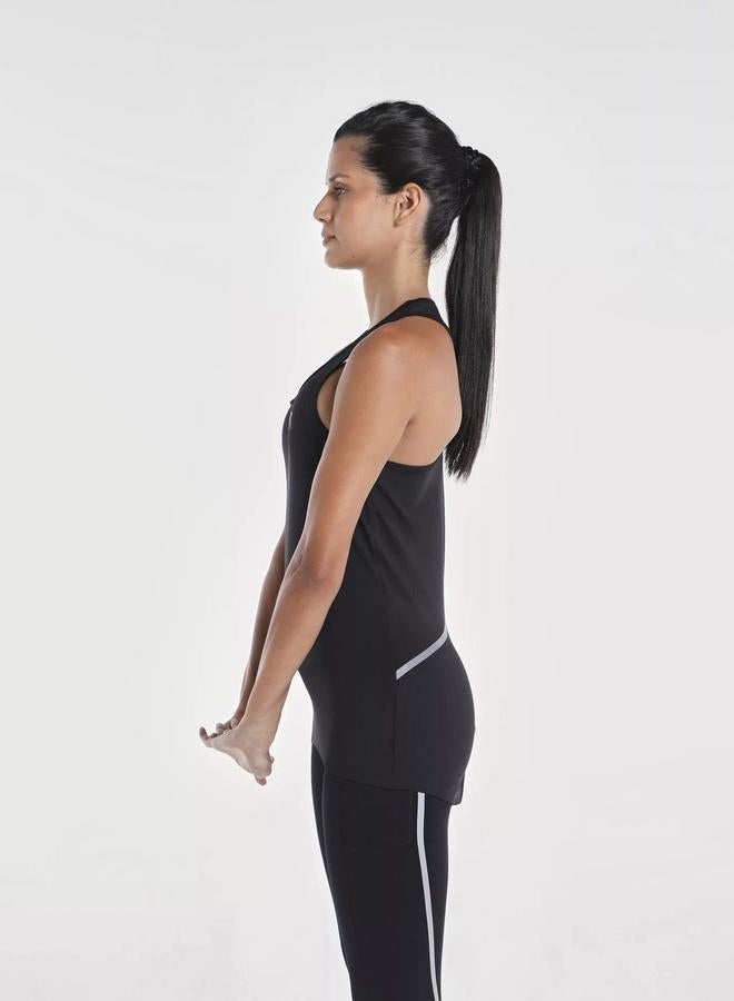 Wizard Women Black Vent Wizardry Solid Racerback Tank Top - Image 3