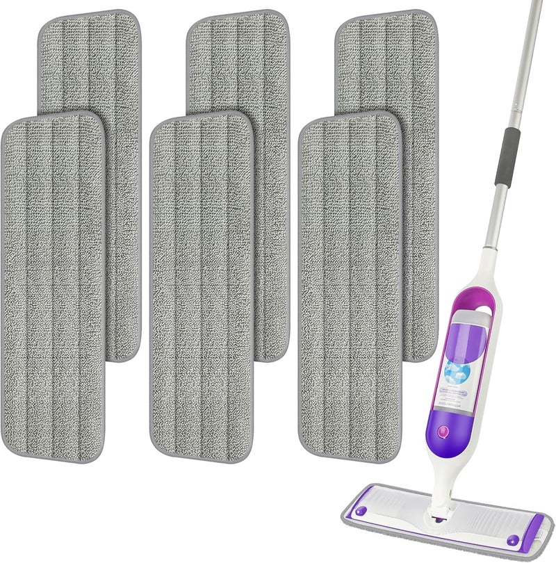 ILAVCOOL 6 Pack Reusable Mop Pads Compatible with Swiffer PowerMop Wood Floor Pads Microfiber Mop Replacement Refills Machine Washable for All Floor Surfaces - Image 3